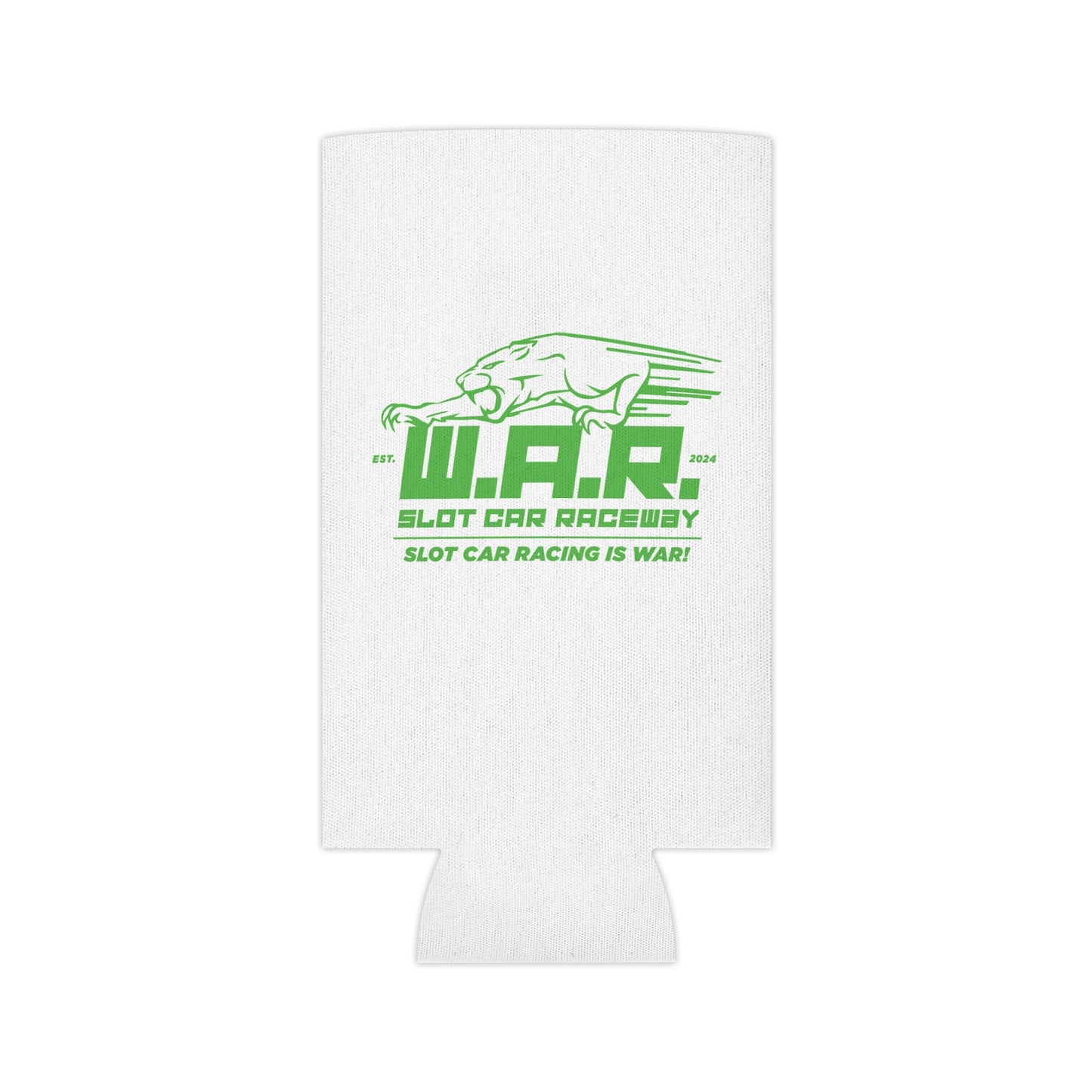 W.A.R. - Can Cooler Stubby Holder - White