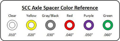 Slot Car Corner XS-02010-N Axle Spacers 3/32" ID x .020" Thick, Clear