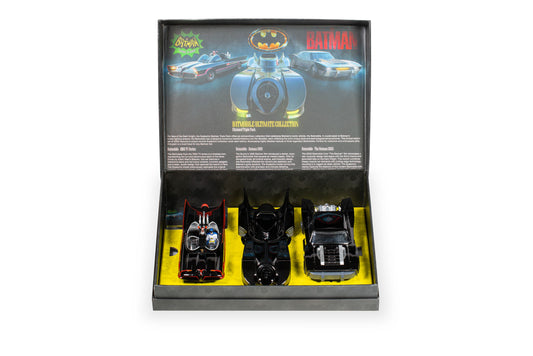 Scalextric C4575A - BATMOBILE ULTIMATE COLLECTION – CHROMED TRIPLE CAR PACK