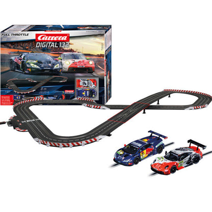 Carrera Digital 30045 Full Throttle GT3 Set Porsche 911 vs Lamborghini Huracán Wireless 2.0 1/32 Slot Car Set 8m