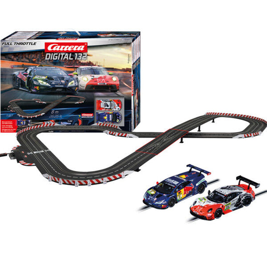 Carrera Digital 30045 Full Throttle GT3 Set Porsche 911 vs Lamborghini Huracán Wireless 2.0 1/32 Slot Car Set 8m