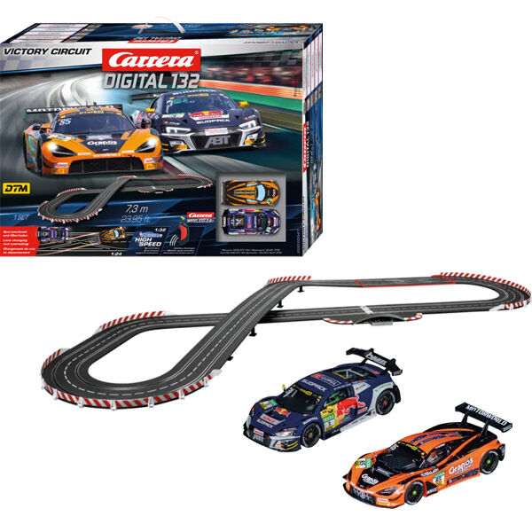 Carrera Digital 30047 Victory Circuit Set McLaren 720S vs Audi R8 LMS GT3 Wireless 2.0 1/32 Slot Car Set