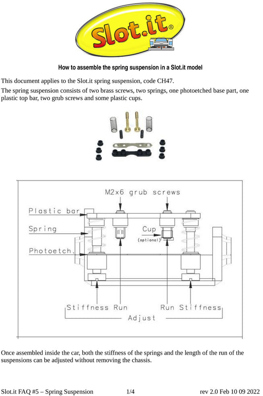 Slot.it CH47C - Spring Suspension Kit
