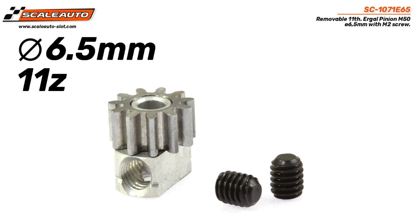 Scaleauto SC-1071E65 - Ergal Adjustable Pinion 11T