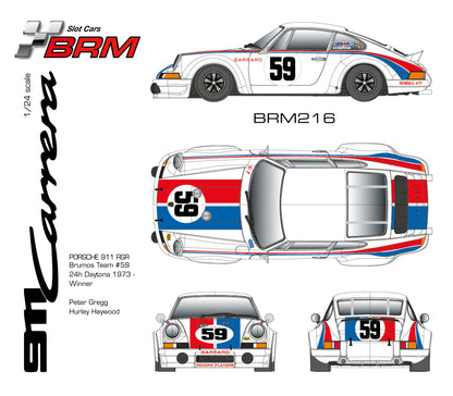 BRM BRM216 - Porsche 911 RSR - Brumos Team #59 - WINNER 24H Daytona 1973 - P. Gregg / H. Haywood
