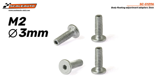Scaleauto SC-5129A- RT3 Body Float Screws 3mm