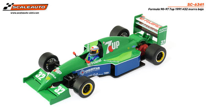 Scaleauto SC-6341 Jordan 191 #32 Bertrand Gachot 1991 7up Low Nose Inline 1/32 Slot Car