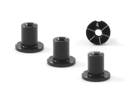 Scaleauto SC-8145B 3mm Aluminium Non-Centric Suspension Mounts (4 Pack)