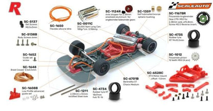 Scaleauto SC-A39M01 Ferrari Berlinetta GT White Racing Kit 1/32