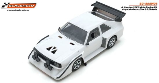 Scaleauto 𝐒𝐂-𝐀𝟔𝟔𝐌𝟎𝟏 Audi Sport Quattro S1 E2 Group B Rally Car White Racing Kit