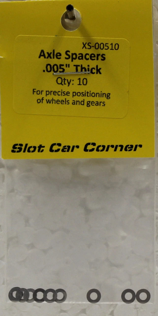 Slot car Corner XS-00510 Steel Axle Spacers 3/32" ID x .005" Thick