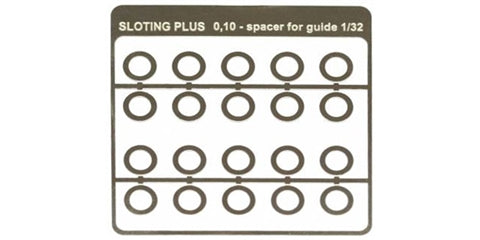 Sloting Plus SP069001 - 1/32 Stainless Steel Guide Spacers - 0.10mm / 0.004" - pack of 20