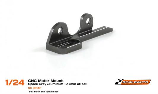 Scaleauto SC-8114f - CNC Aluminium Long/short-Can Motor Mount Self block and torsion bar (-2.7mm Offset)