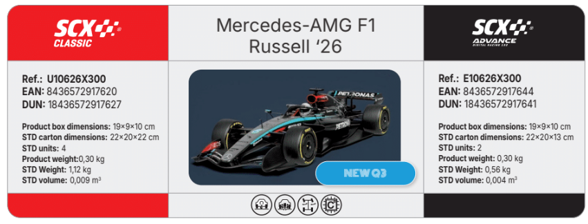SCX U10626X300 - Mercedes-AMG F1 Russell ‘26