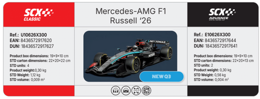 SCX U10626X300 - Mercedes-AMG F1 Russell ‘26