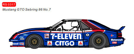 RevoSlot RS0317 - Ford Mustang GTO Sebring 86 No.7