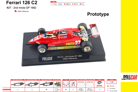 Policar CAR09B - Ferrari 126 C2 - 2nd Imola Grand Prix 1982 #2