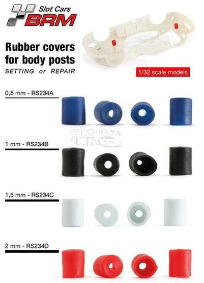 RevoSlot RS-234D - Rubber Covers for body posts Group 2 4mm H2.0mm