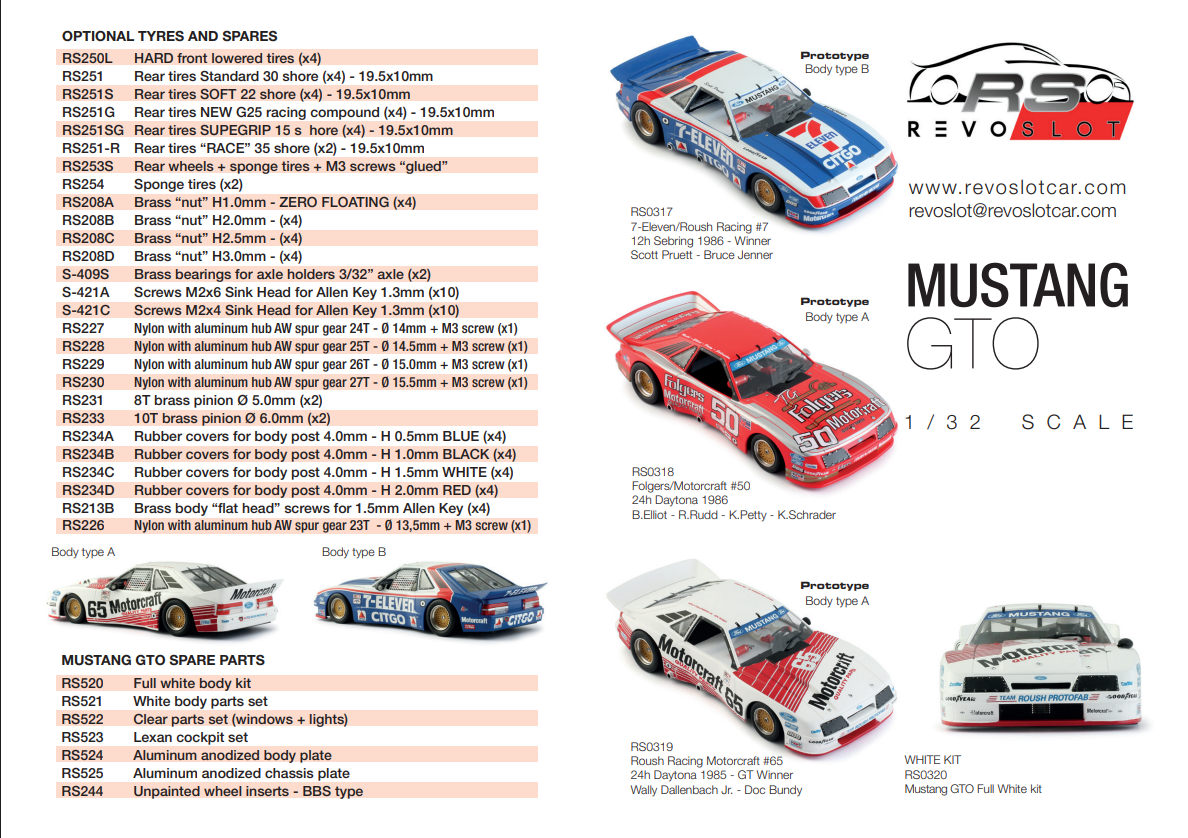 RevoSlot RS0318 - Ford Mustang GTO Folgers No.50