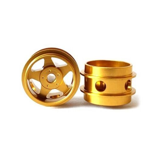 Staffs 05 - Aluminium Air & Drilled Wheels 5-Spoke Gold 15.8x10mm