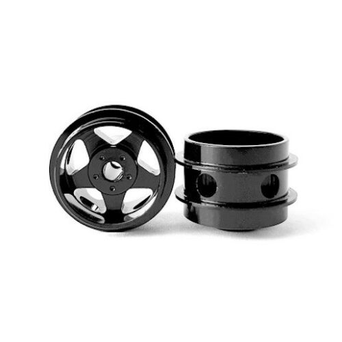 Staffs 06 - Aluminium Air & Drilled Wheels 5-Spoke Black 15.8x10mm