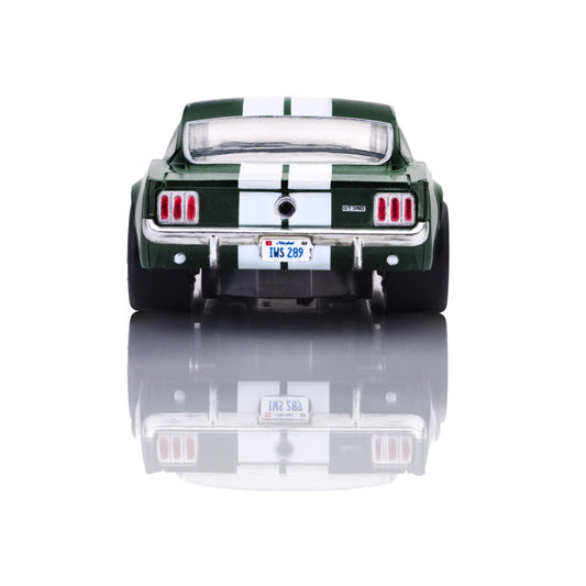 AFX 22150 Mega-G+ Shelby Mustang GT350 Ivy Green with White Stripes HO Slot Car (1/64)