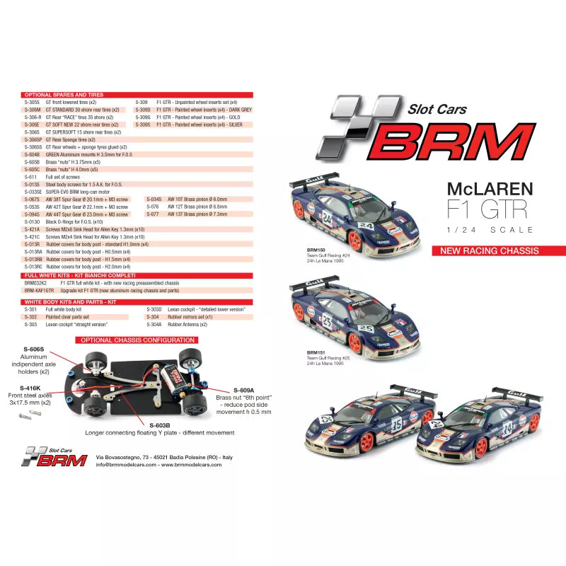 BRM BRM150 - McLaren F1 GTR Gulf #24 1995 LeMans
