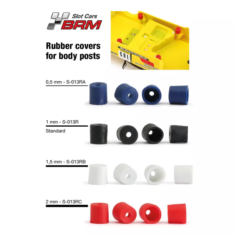 BRM S-013RC - Rubber covers for body posts - 2mm (4 pcs)