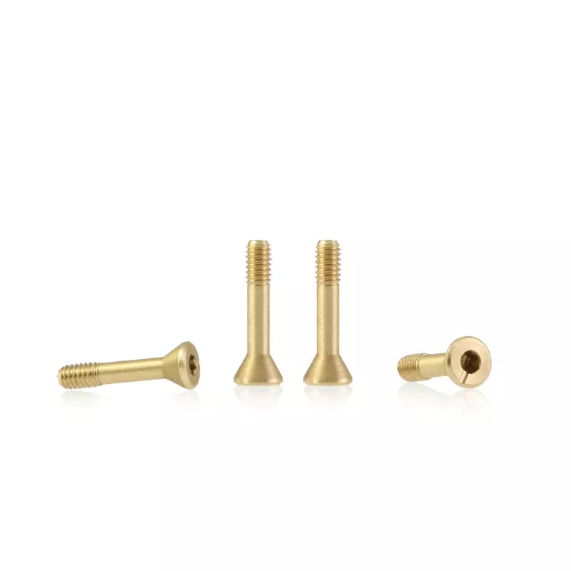 BRM S-134A2 - Metric brass screw “extra small” sink head 3.8mm x 9.2mm – LONG (6 pcs)