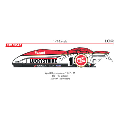 BRM BRM-SDC02 - SIDECAR LCR-YAMAHA FIM Sidecar World Championship 1987 LUCKY STRIKE #1 Streuer/Schnieders