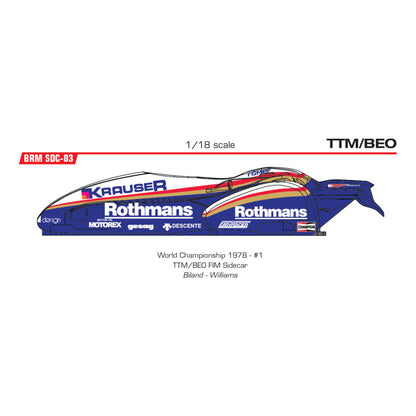 BRM BRM-SDC03 - SIDECAR TTM/BEO-YAMAHA FIM Sidecar World Championship 1978 ROTHMANS #4 Biland/Williams