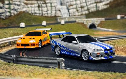 Scalextric C1465S Fast & Furious 25 Years Supra vs Skyline R34 Race Set 1/32 Slot Car