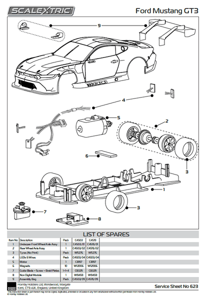 Scalextric C4519 - Ford Mustang GT3 Proton Competition Qatar '24