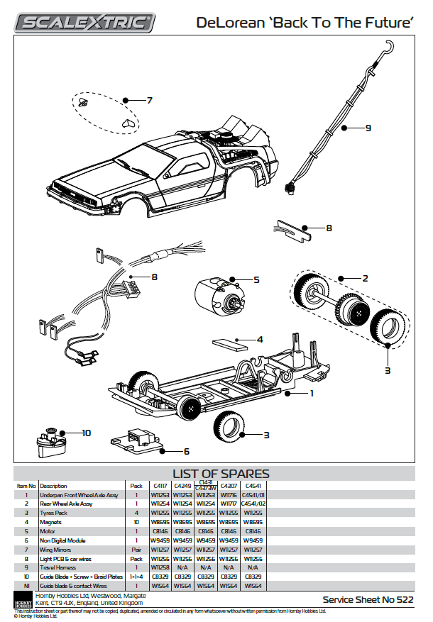 Scalextric C4541 - Flying Time Machine - Back To The Future 2