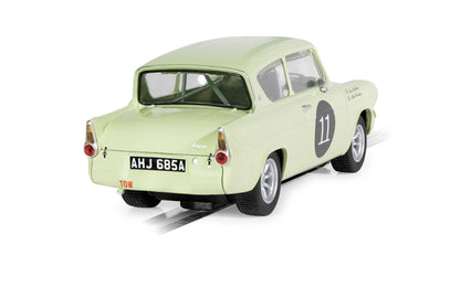 Scalextric C4617 Ford Anglia 105e Theo Paphitis #11 1/32 Slot Car