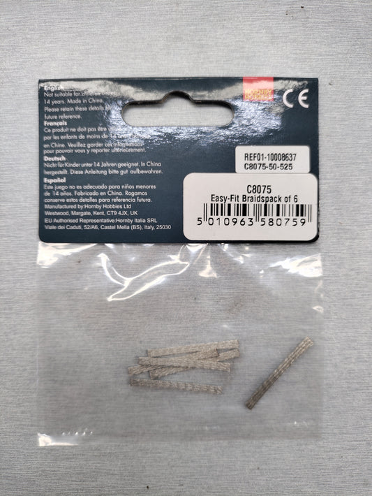 Scalextric C8075 - 6 x tin plated copper replacement braid