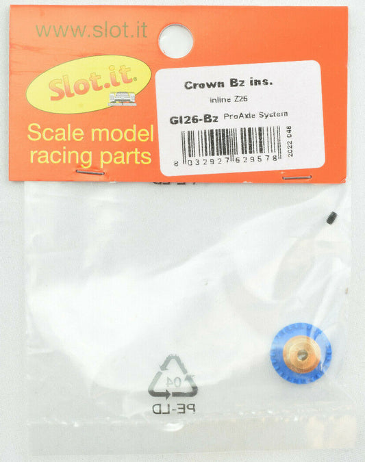 Slot.it GI26-BZ - 26T Inline Crown - Bronze Insert