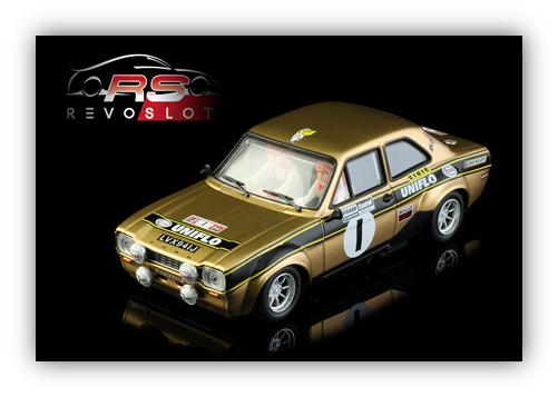 RevoSlot RS0306 - Ford Escort MK1 Uniflo Oro Rally No.1