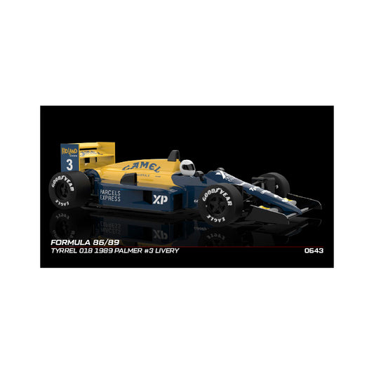 NSR 0643IL - FORMULA 86/89 TYRRELL 018 1989 PALMER #3 CAMEL IL KING 21K EVO3