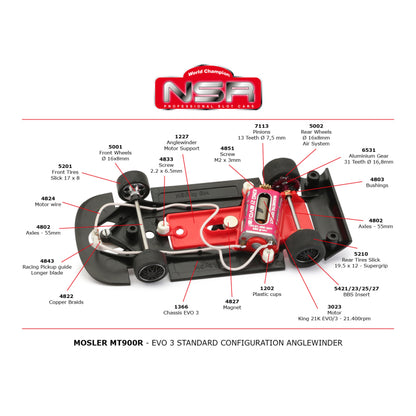 NSR 0635AW3 Mosler MT900R #76 Brands Hatch 2010 – 1/32 Anglewinder Slot Car