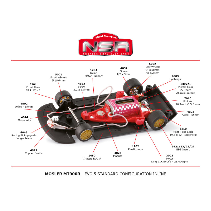 NSR 0635IL5 Mosler MT900R #76 Brands Hatch 2010 EVO 5 – 1/32 Inline Slot Car