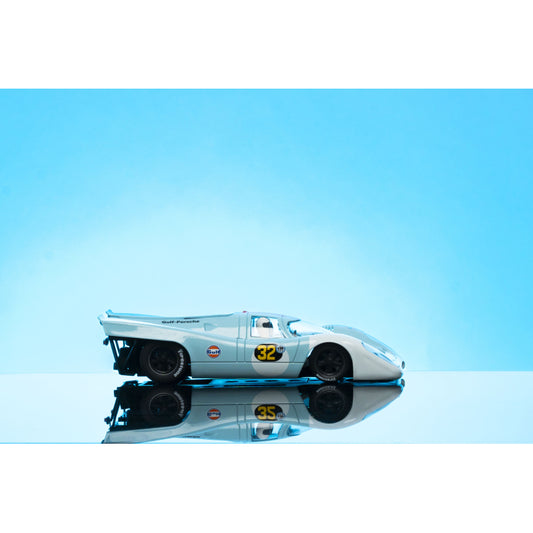 NSR 0631SW Porsche 917K #31 Gulf J.W. Automotive – 1971 Buenos Aires 1000km 2nd Place – Rodriguez/Oliver – 1/32 Sidewinder Slot Car