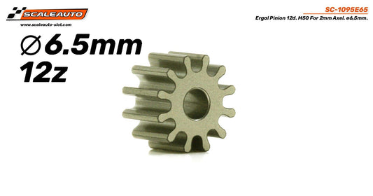 Scaleauto SC-1095E65 - Ergal Pinion - 12T x 6.5mm