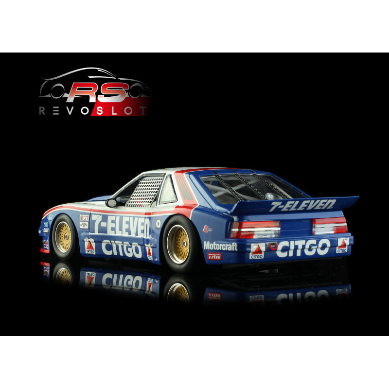 RevoSlot RS0317 Ford Mustang GTO #7 Roush Racing / 7-Eleven Sebring 1986 1:32 Slot Car