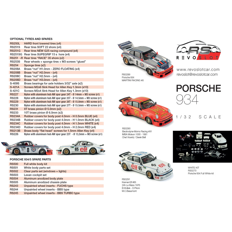 RevoSlot RS0291 - Porsche 934 - Le Mans 1976 - Elf #65