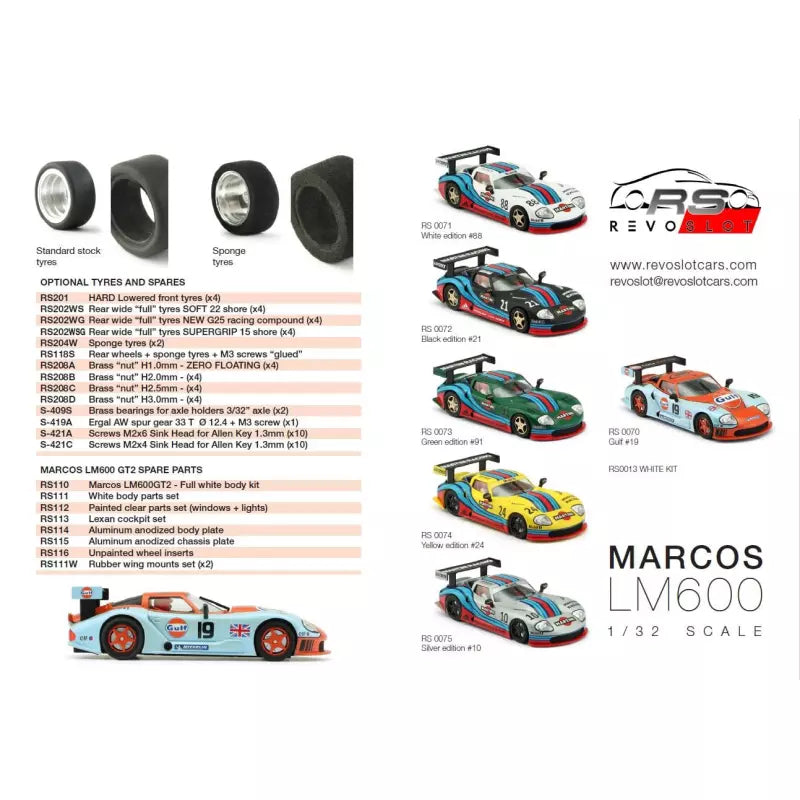 RevoSlot RS0071 - Marcos LM600 - Martini white #88