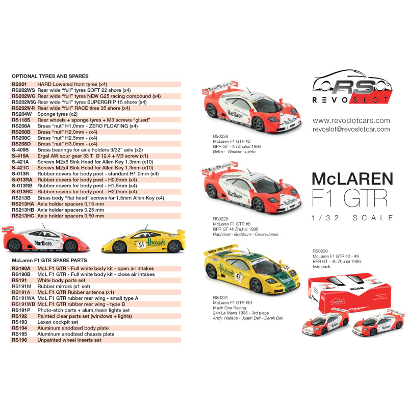 RevoSlot RS0228 - McLaren F1 GTR - Marlboro #2