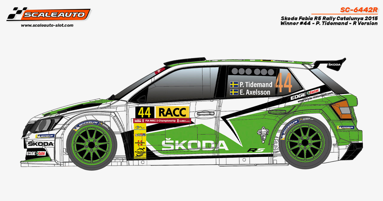 Scaleauto SC-6442R – Skoda  R5 RAlly RACC winner 2015 #44