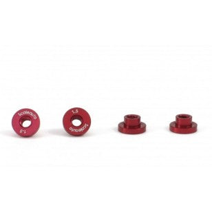 Scaleauto SC-8126f 1.5mm Aluminium Body Suspension Supports - Burgundy (4 Pack)