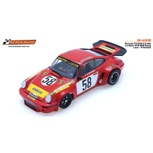 Scaleauto SC-6121R Porsche 911 RSR 3.0 #58 24h Le Mans 1975 Georg Loos R-Version